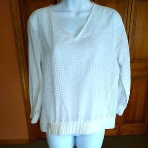 Sm. Sheer checkered top